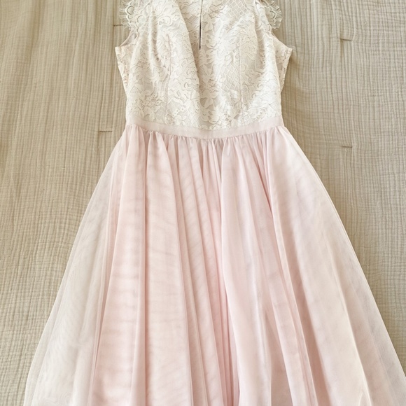 Ted Baker Blush Pink Lace Tulle Dress - Picture 2 of 5